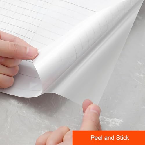 Image of Clear Contact Paper Roll Self-Adhesive Kitchen Backsplash Wall Protector (20 inch x 360, Furniture Protect Transparent Film)