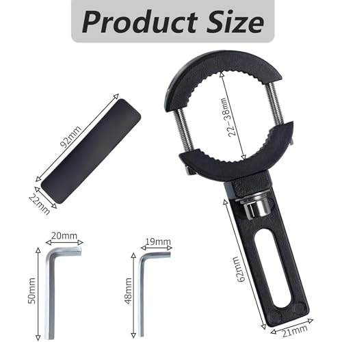 Suysion Motorrad Scheinwerfer Halterung 22–38 mm – Verstellbare Motorrad Licht Halterung für Lenker Gabel Sturzbügel – Universal Scheinwerfer Halter M otorrad für Zusatz- & Nebelscheinwerfer