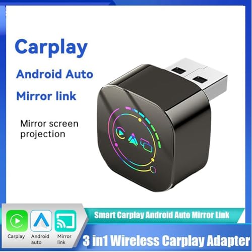 Adaptador USB CarPlay inalámbrico Jnchdghwa, Android Auto y MirrorLink para coche 5