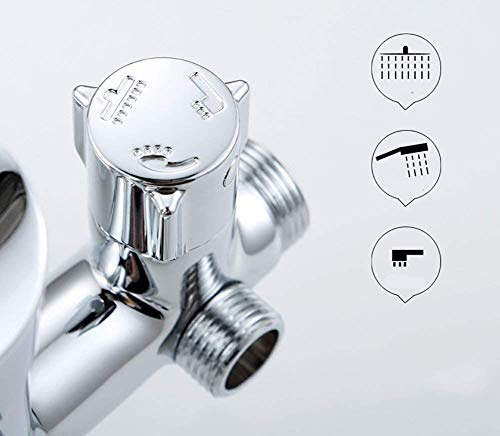 Robinet de douche en laiton avec douchette à main et cascade murale - 3