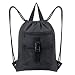 Drawstring Backpack Bag Gym Sports String Bags with Inside Pocket for Teens Boys Girls Large Waterproof Cinch Bag Heavy Duty Sackpack with Zipper Mesh Pockets