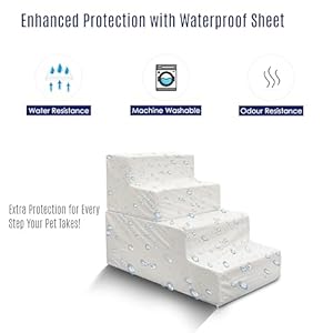 Premium-4-Step-Dog-Stairs-18-H-Pet-Stairs-Dog-Steps-for-High-Bed-Free-Waterproof-Cover-Pet-Steps-for-Small-Dogs-Stairs-for-Dogs-to-get-on-Bed-4-Step-Dog-Joint-Care-Ramp-Up-to-66-LBS - Cucciolini Doodles   Premium-4-Step-Dog-Stairs-18-H-Pet-Stairs-Dog-Steps-for-High-Bed-Free-Waterproof-Cover-Pet-Steps-for-Small-Dogs-Stairs-for-Dogs-to-get-on-Bed-4-Step-Dog-Joint-Care-Ramp-Up-to-66-LBS