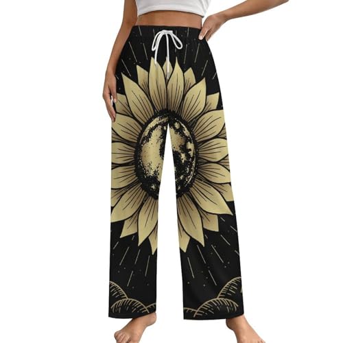Pantalon de pyjama femme Fleur De Soleil bas de nuit taille S avec poches