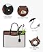 LOVEVOOK Laptop Tote Bag for Women, Office Work Bag Briefcase fit for 15.6 inch Laptop, Large Capacity Teacher Computer Bag Handbag Black/Beige/Brown,2pcs Set