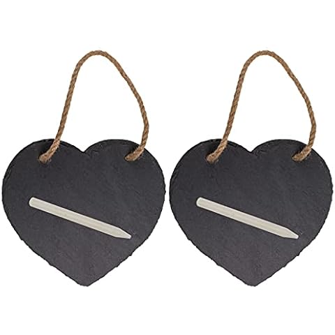 MIJOMA Set of 2 Slate Heart Decorations Cover