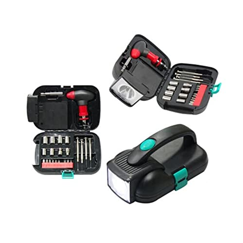 Professioneller Werkzeugkoffer Organizer Box Fahrzeug Notfall Werkzeugset Multifunktions Werkzeugkoffer mit Licht Auto…