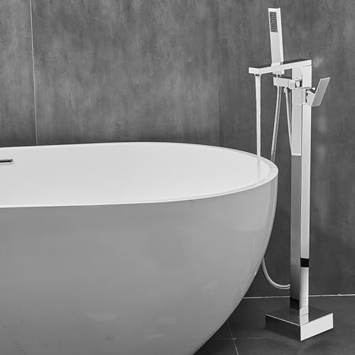 Robinet de baignoire autoportant avec douchette à main
