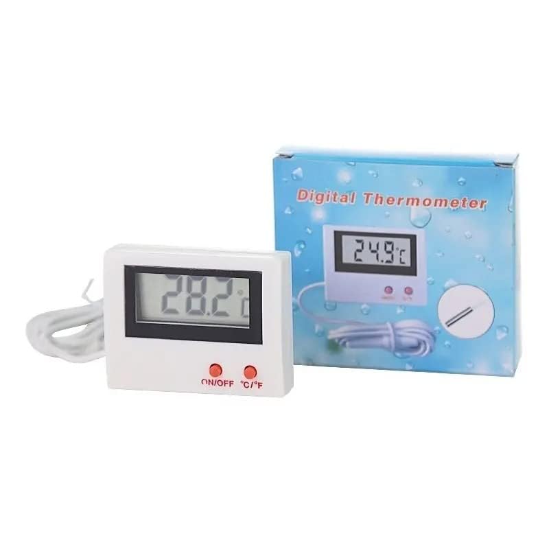 R-TEK Mini LCD digital thermometer sensor wired for Room temperature/fridges, Indoor Portable Pocket LCD Electronic Temperature Meter Tester Instant Read Thermocouple