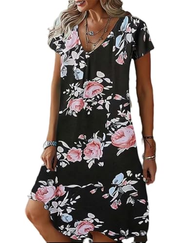 Robe d'été imprimée à manches courtes pour des vacances au soleil