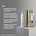 Aarke Carbonator lll, Sparkling & Carbonation Water Machine, Stainless Steel with PET BPA-Free Reusable Bottle Volume 1L/34 fl oz (Gold)