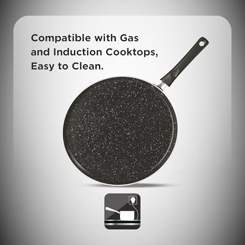Image of Butterfly Granza Omni Tawa | 300mm |Non-Stick Premium Virgin Aluminium | Induction Base| PFOA Free | Scratch Resistant | for Dosa, Roti, Fish Fry, Omlette