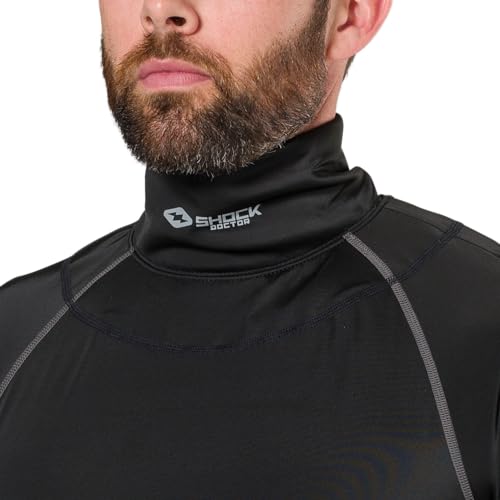 Shock Doctor Compression Shirt with Neckguard for Hockey. Long Sleeves with Integrated Neck Guard. for Adult Men3