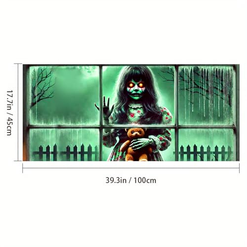 Película para ventana HOMETITUTE diseño terror 39.3x17.7 pulg miniatura 4