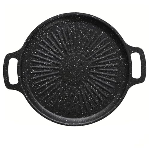 Fegtrtyoa Sartén Coreana de Hierro Fundido para Barbacoa, Antiadherente, Versátil, Ideal para Asar en Interiores, Ideal para San Valentín y Acción de Gracias.