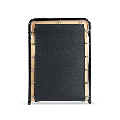 Image of Single Size Metal Folding Bed (Fabric - Black)