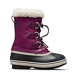 Sorel Yoot Pac Nylon WP, Botas de nieve impermeables, Unisex niños, Wild Iris Dark Plum Youth Collection 2024, 32 EU