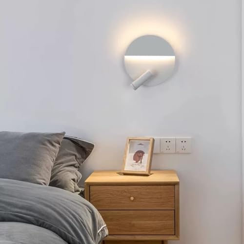Aplique de pared LED negro regulable con interruptor y mando a distancia para dormitorio 7