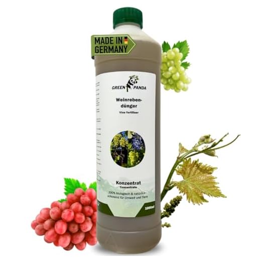 GreenPanda Weinreben Dünger - 1000ml Dünger für Weinreben - Bio Trauben Dünger - Wein Dünger - Spritzmittel für Weinreben auch zum gießen für mehr Ertrag & intensiveren Geschmack (1 Liter)