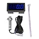 4 Digitaler LED-Tachometer, Drehzahlmesser-Drehzahlmesser + Hall-Näherungsschalter-Sensor NPN (BLAU)