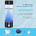 Bntuk Hydrogen Water Bottle, Portable Rechargeable Hydrogen Water Bottle Generator for Home Travel Office Exercise, Black