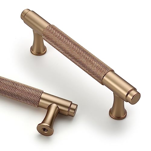 Asidrama 10 Pack 3.75 Inch(96mm) Dark Champagne Bronze Kitchen Cabinet Handles, Cabinet Pulls Kitchen Cabinet Hardware for Cupboard Drawer Pulls