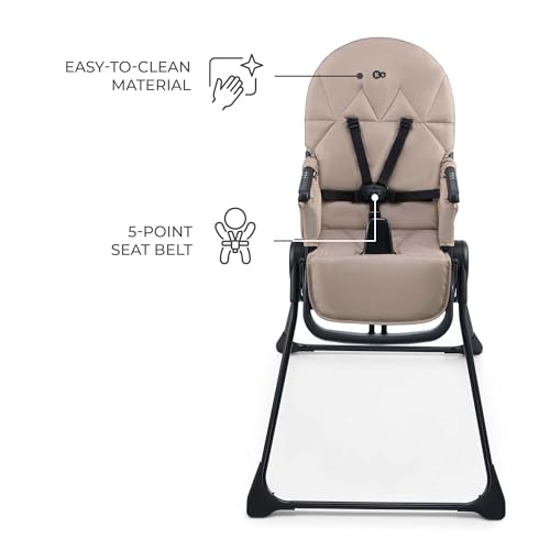 Image of Kinderkraft BINCI Folding High Chair, Beige