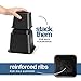 Home It Adjustable Bed Risers - Elevation in 3, 5 or 8 Inch - Heavy Duty Stackable Furniture Risers Supports 1,300 lbs - for Under-Bed Storage, College Dorms, Table and Couch, 4 Pack Bed Lifts Black