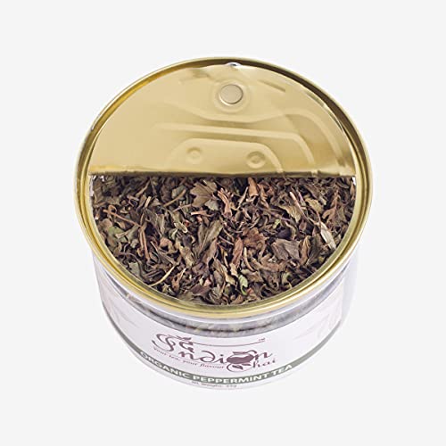 Image of The Indian Chai - Organic Peppermint Tea 25g | Caffeine-Free Herbal Aromatic Mint Infusion | Refreshing Mint Burst for Night Time Relaxation