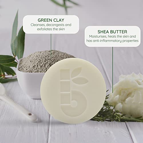 Bambaw | Shaving Soap Men | 2.5 Oz | Green Clay & Shea Butter Shaving Soap Puck | Shave Bar For Skin Protection | Natural Shave Soap For Men | Palm Oil Free Soap | Rosemary Shaving Bar #TOP1