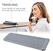 Heat Resistant Silicone Mat Bag Storage Bag Travel Case for Straighteners Curling Iron (Grey)