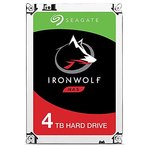 Seagate IronWolf, NAS interne Festplatte 4 TB HDD, 3.5 Zoll, 5900 U/Min, CMR, 64 MB Cache, SATA 6 GB/s, silber, inkl. 3 Jahre Rescue Service, ST4000VN008