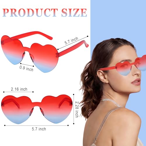 Image of Heart Sunglasses 12 /18 /24 Pcs Heart Shaped Glasses for Women Cute Funny Party Glasses Party Favors Accessories