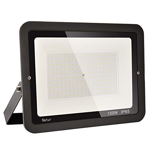 150W LED Foco Exterior, Proyector Foco Led Blanco Frío 6000K Floodlight Brillo Alto IP65 Impermeable Exterior Iluminación para Jardín, Garaje, Fábrica [Clase de Eficiencia Energética A++]