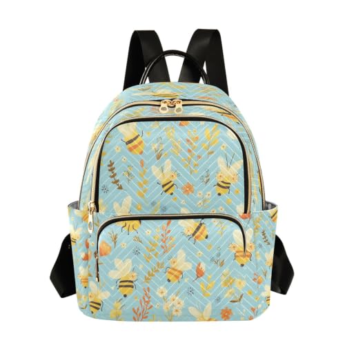 Sac à dos abeilles bleues mini bag pour voyage adolescent
