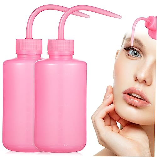 Hemobllo 2Piezas Botellas para Lavado de Pestañas Unidades Botellas Exprimibles de Plástico para Limpieza Precisa de Ojos y Maquillaje Diseño de Punta Estrecha para