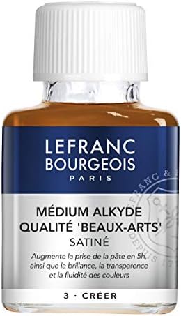 Lefranc & Bourgeois Oczyszczony olej lniany do farb olejnych, szybkoschnący - butelka 1 l