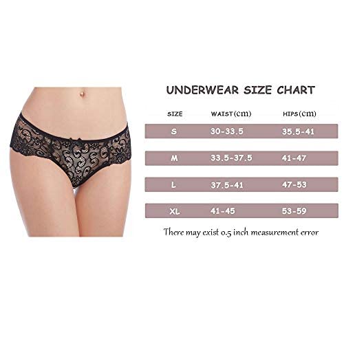 Ciucimia Womens Thongs Seamless Thongs Lace Panties Sexy Bikini No Show Thongs G-Strings For Women 5Pack (As1, Alpha, L, Regular, Regular, Lace) #TOP2