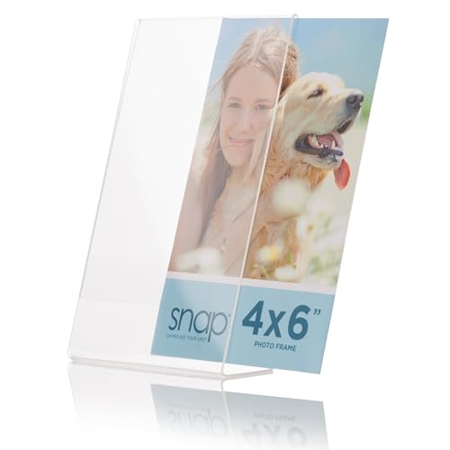 Set of 12 Snap - 4"x6" Clear Acrylic Self Standing Photo Frames - Perfect for Showcasing Memories in Style - Versatile and Durable Design for Home or Office Décor - Rectangular TableTop - Single Picture Frame by Snap - Image 5