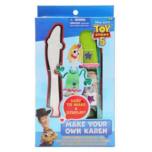 Just Play Disney Pixar's Toy Story 5 Make Your Own Karen Craft Kit for Kids, DIY Arts & Crafts Activity Set with Stickers & Accessories, Creative Toy Gift, Ages 3+