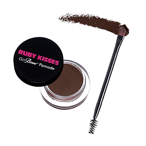 Ruby Kisses Go Brow Pomade For Water-Resistant Long-Lasting Smudge-Proof Eyebrows (Dark Brown) #TOP5
