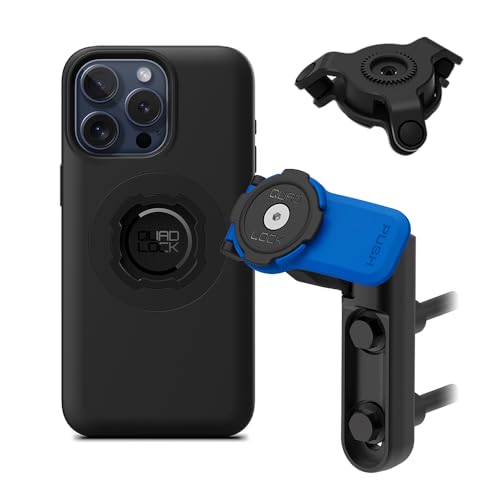 Image of Quad Lock Brake /Clutch Motorcycle Phone Mount with Vibration Dampener and MAG Phone Case for iPhone 15 Pro Max
