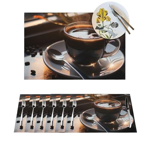 Sets de table antidérapants et résistants à la chaleur en PVC lot de 4 - 2