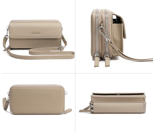 Image of Lanyani RFID Crossbody Wallet Wristlet Purse with Phone Pocket For Women Vegan Leather