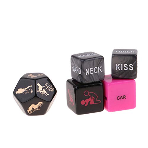 B Baosity 5pcs Juego de Dados Eróticos Dados Divertidos Posición Divertida Fiesta...