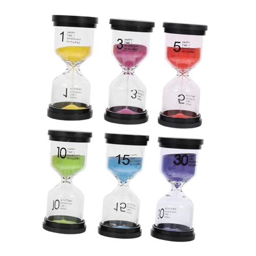 OUNONA 6pezzi Decorativa Timer Per Lavarsi i Denti Per Ragazzo Ragazza Strumento Gestione Del Materiale Resistente e Durevole Design e Gradevole Come Regalo Inaugurazione