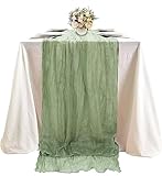 🌸【Affichage élégant – Chemin de table à fromage vert sauge】 – Le chemin de table à fromage avec un beau design de bords pliables, créant une décoration d'intérieur élégante et élégante. Il est unique et élégant pour une arche ou une table de mariage, un battant de chaise, des rideaux de fenêtre, une cheminée, une armoire, un canapé et plus encore. Le chemin de table vert sauge est un choix parfait pour créer un décor de table haut de gamme et très élégant.