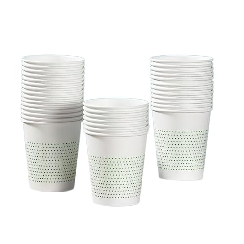 GWRFVIL Lot de 50 tasses à café jetables en papier blanc de 235 ml pour boissons froides et chaudes