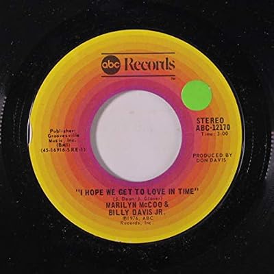 i hope we get to love in time / there's got to be a happy ending 45 rpm single