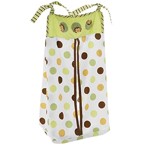 Kids Line Pop Monkey Embroidered Baby Boy Diaper Stacker Green