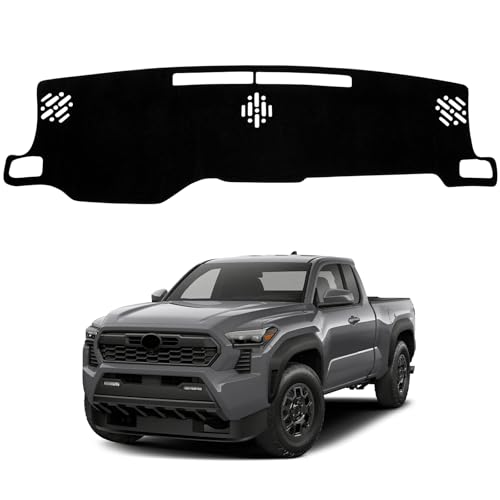 Dash Cover Mat Compatible with Toyota Tacoma 2024 2025 2026 Car Interior Dashboard Cover Mat Nonslip Dashmat Sunshade Glare UV Rays Protector Accessories Custom Fit